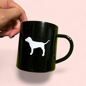 Victoria's Secret black and silver stainless steel camping mug